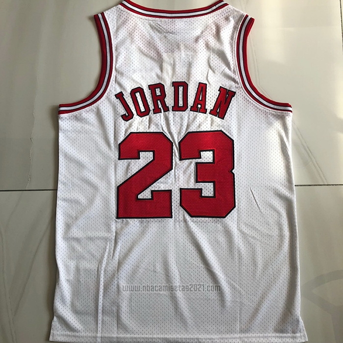 Camiseta Chicago Bulls Michael Jordan #23 Mitchell & Ness 1995-96 Blanco